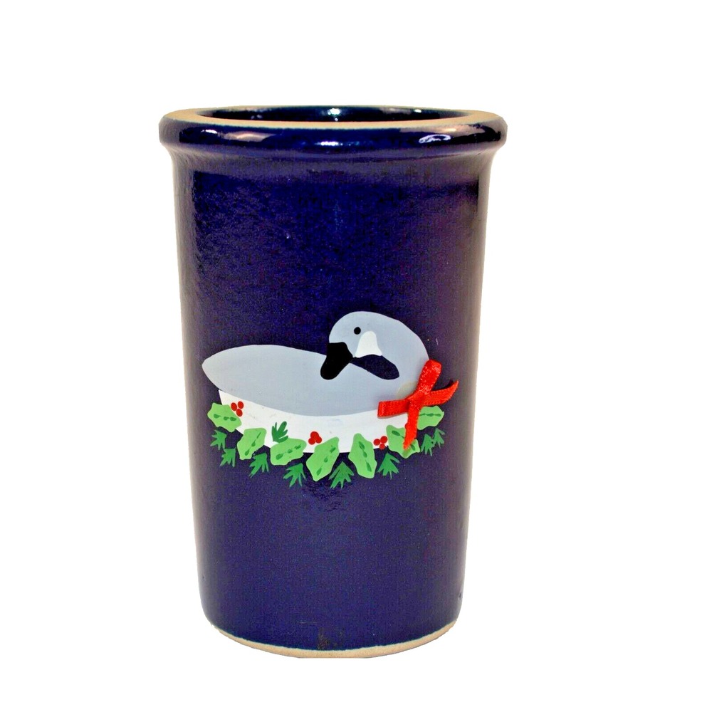 Concord Hand Designs‎ Blue Goose Mini Crock 3 inch diameter 5.5 inches Tall
